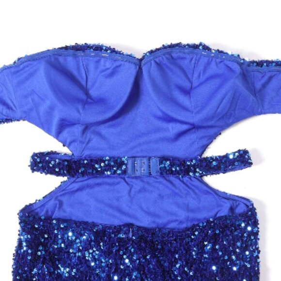 Blue sequin formal dress - Picture 5 of 7